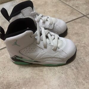 Jordan Kids White and Mint Sneakers